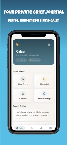 Solace: Grief & Loss Journal screenshot