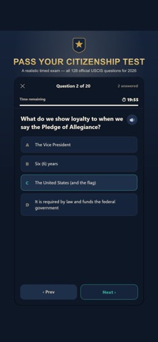 US Citizenship Test 2026 Study Screenshot 1 of 8