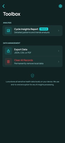 Period Log . - Lite Tracker Screenshot 3 of 3