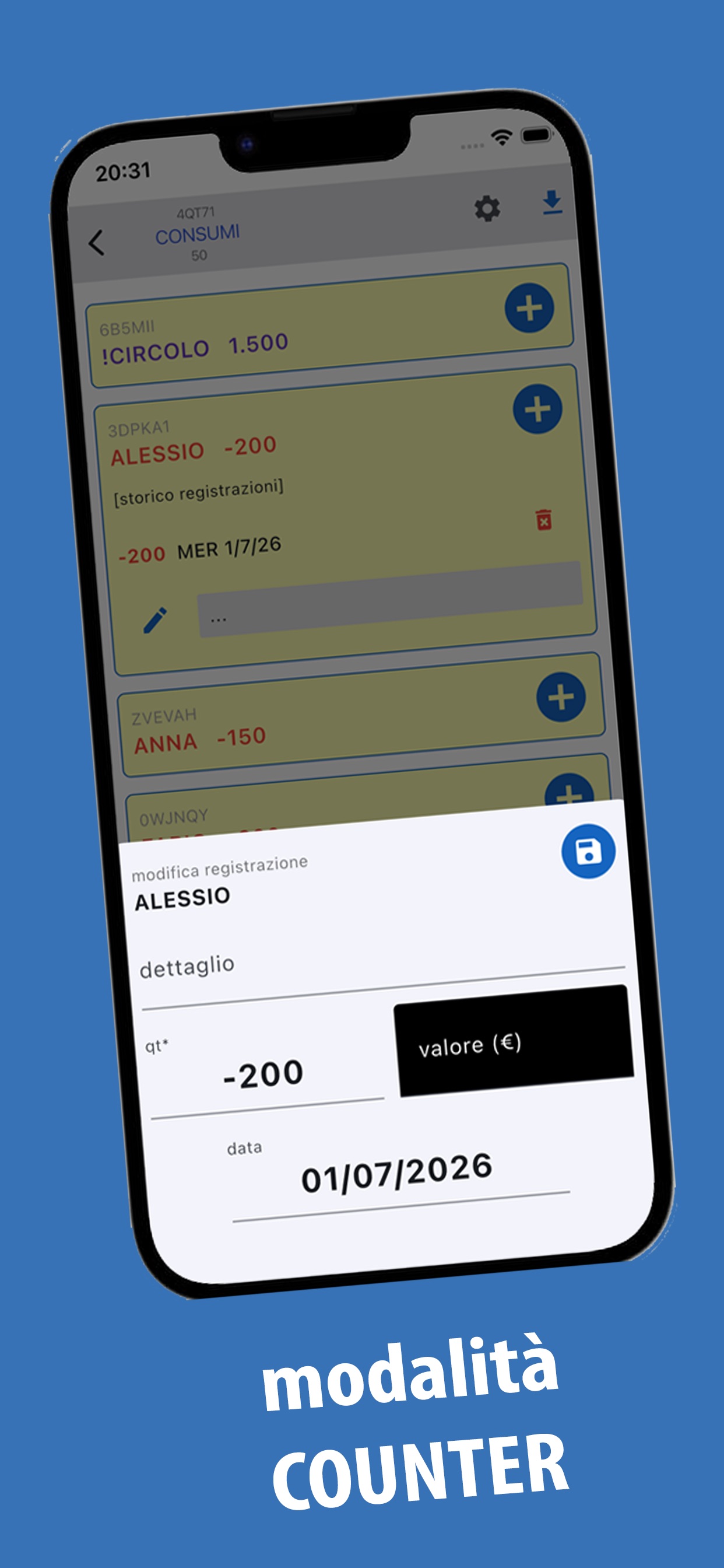 Screenshot 4 of contaTUTTO Tracker