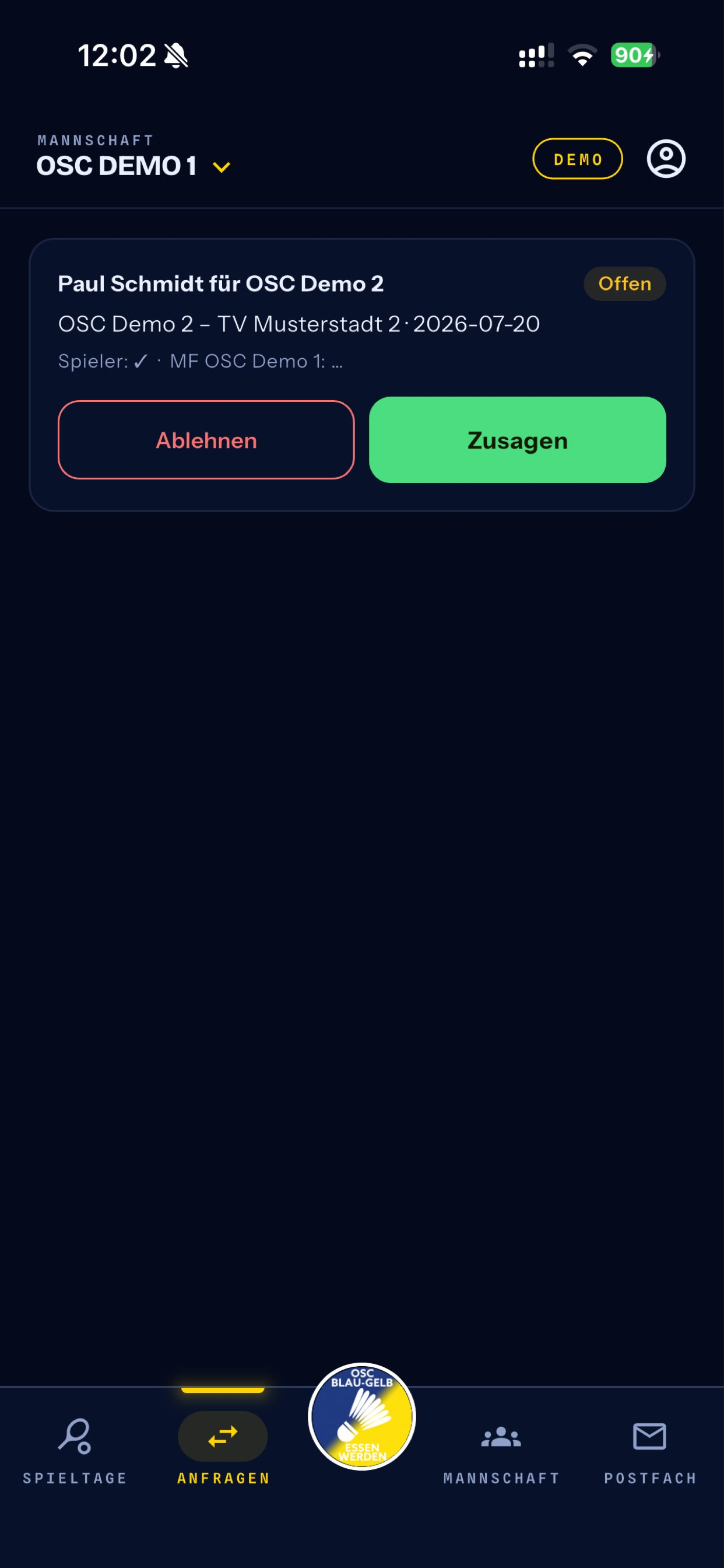 OSC BG Essen-Werden e.V. App screenshot 3