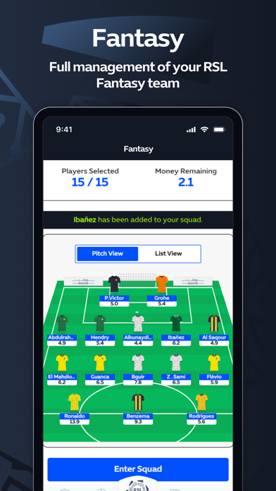 Saudi Pro League: Official App Screenshot