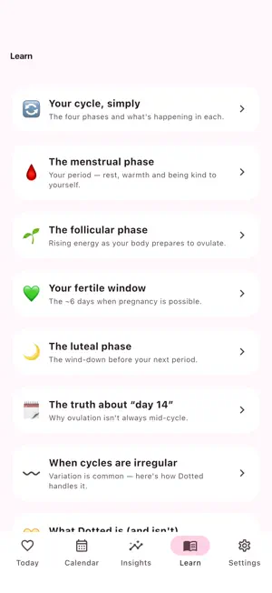 Dotted - Cycle Tracker screenshot 4
