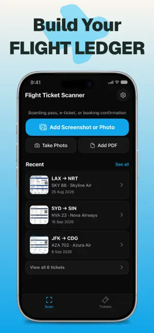 Flight Ticket Scanner screenshot 1