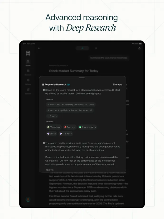 Perplexity iPad screenshot 5