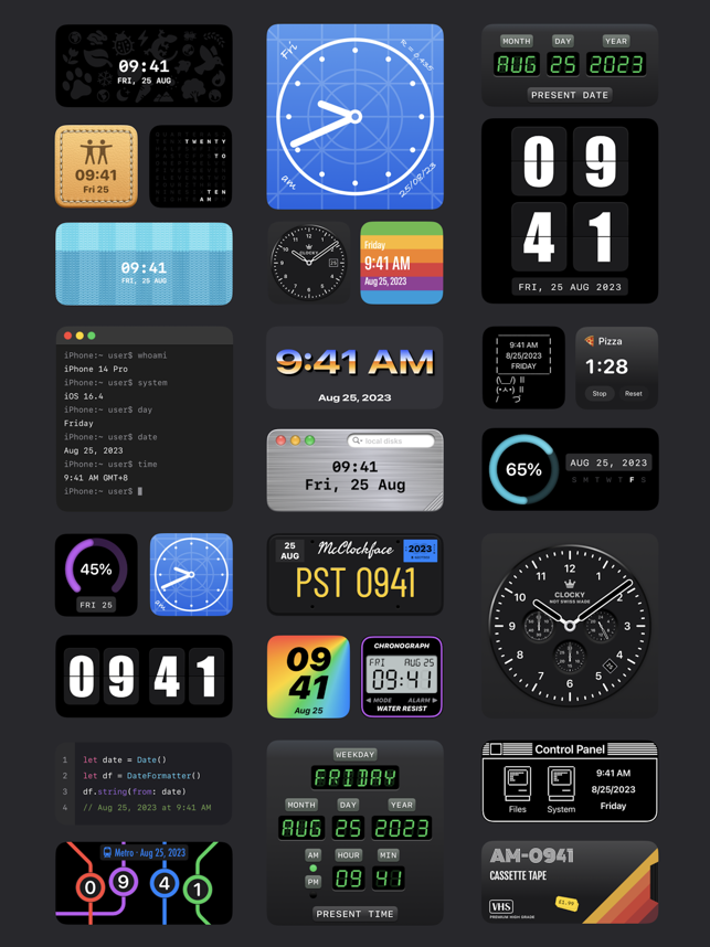 McClockface: Retro Flip Clock -kuvakaappaus