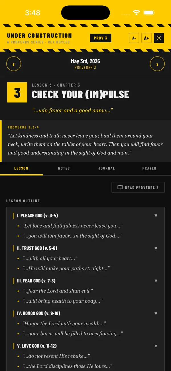 #1. Proverbs - Under Construction (iOS) Által: Straight Truth Press
