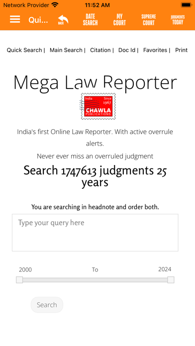 Mega Law Reporter Screenshot