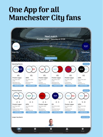 Manchester Live – City fans iPad screenshot