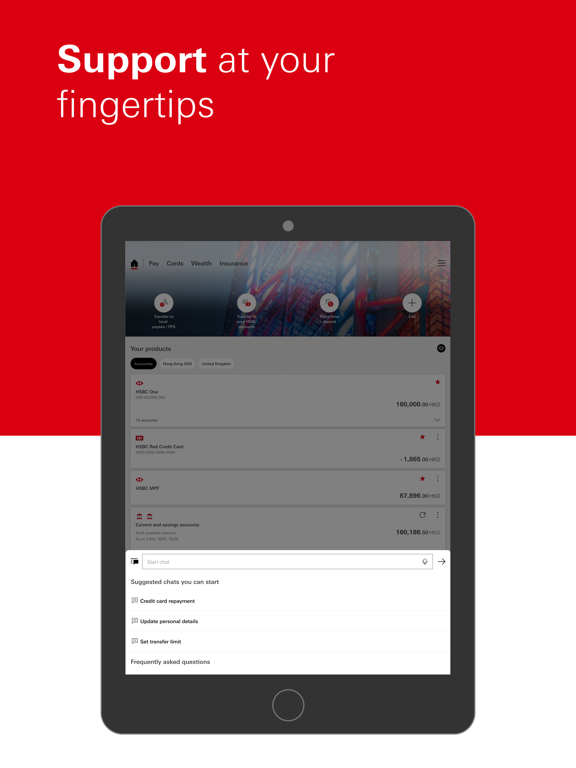 HSBC HK Mobile Banking iPad screenshot 6 - Finance app