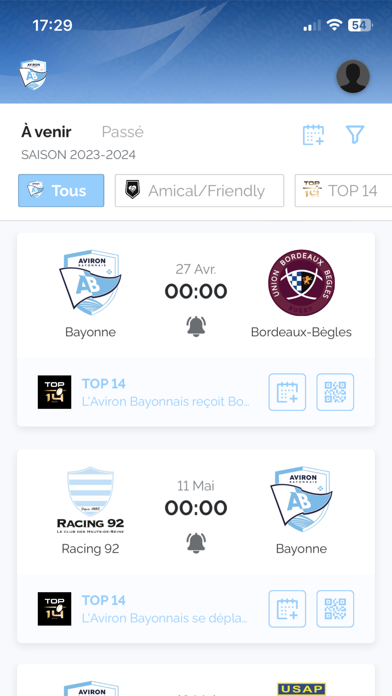 Aviron Bayonnais Rugby Pro Screenshot