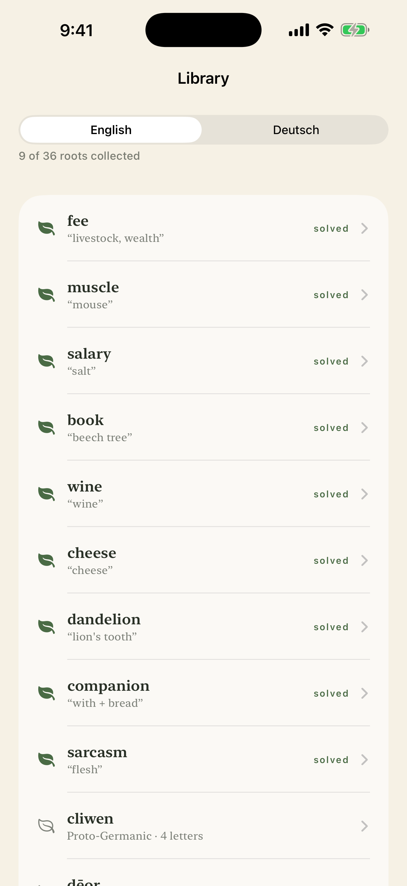 Radix: Daily Word Origins screenshot 2