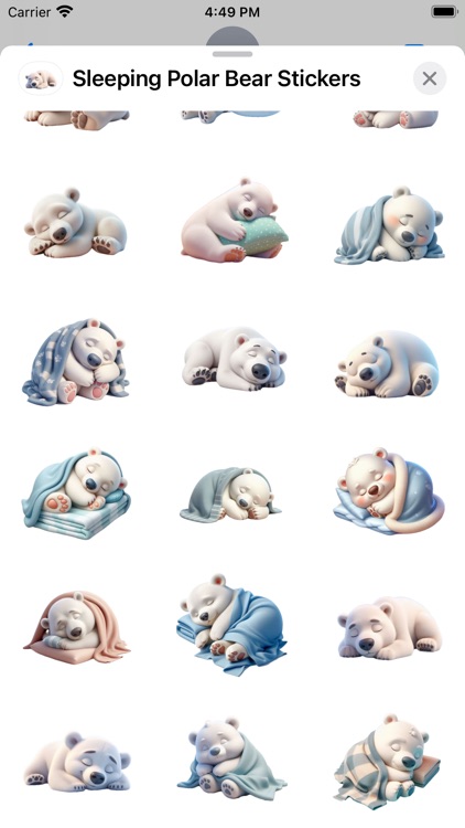 Sleeping Polar Bear Stickers