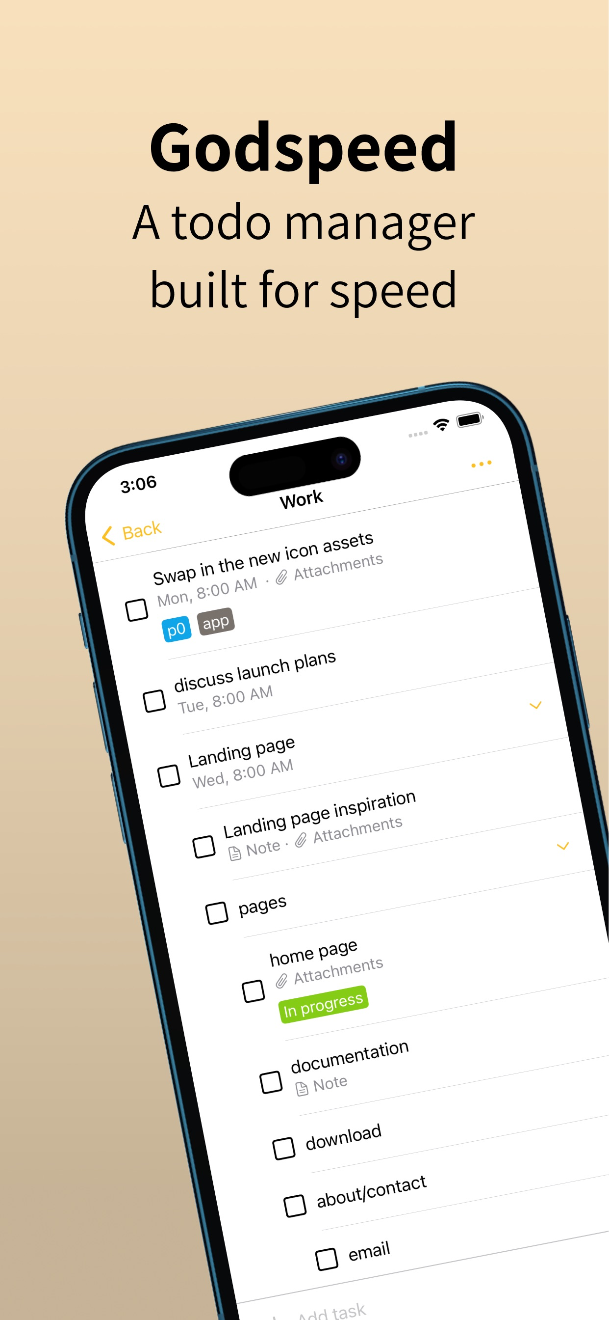 Godspeed – To Do List