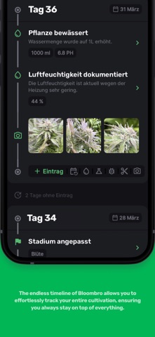 Bloombro - Grow journal iPhone screenshot