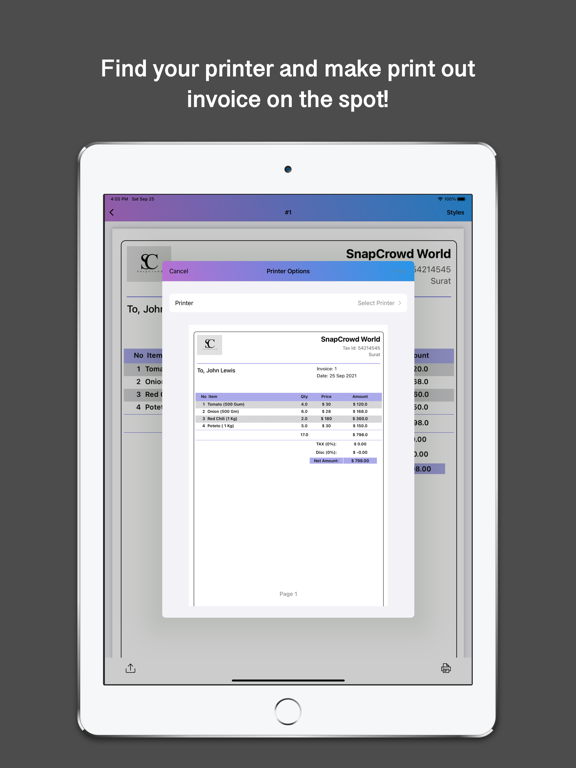 BillNama: Invoice, GST billing iPad screenshot 5 - Business app