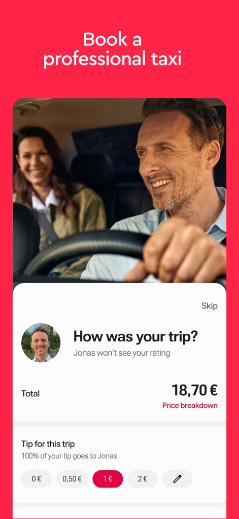 Freenow by Lyft - taxi & more - 評価と支払い