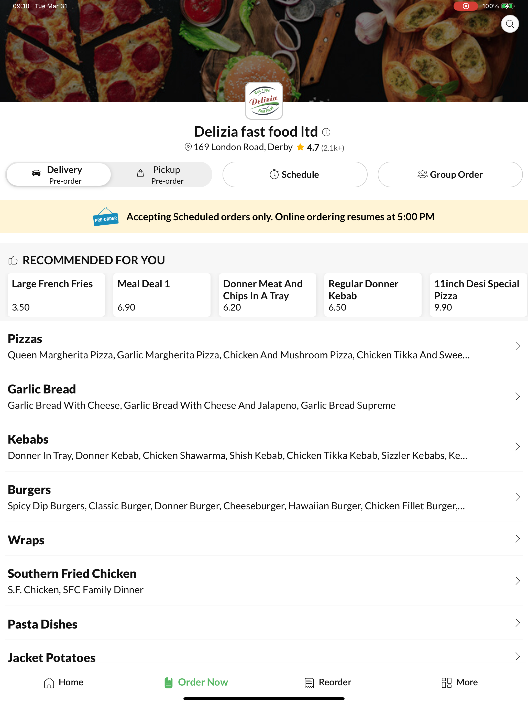 Delizia fast food ltd