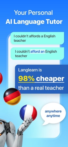 LangLearn: AI English Tutor iPhone screenshot 2