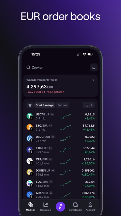 Kraken Pro: Crypto Trading iPhone app afbeelding 3