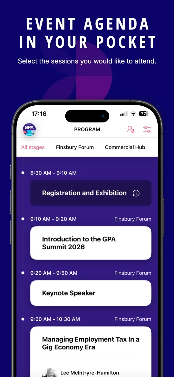 Screenshot #1 pour GPA Events