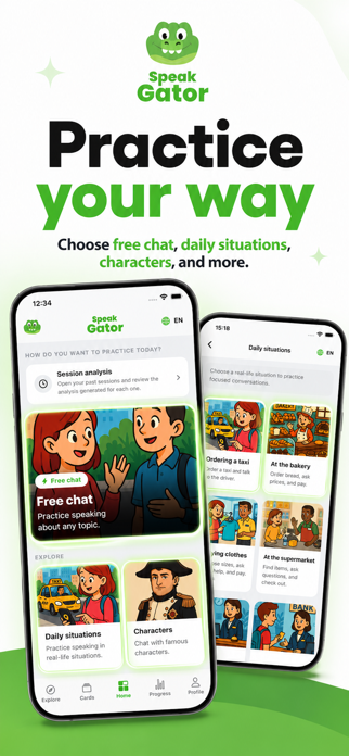 SpeakGator: Language Practice Screenshot 1 of 10