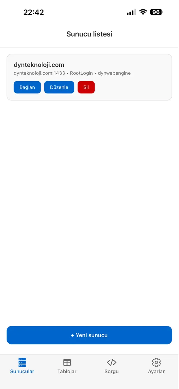 #4. Dyn SqlServer (iOS) Oleh: Turgay ACAR