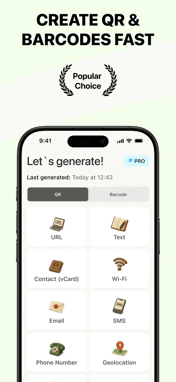 #1. QR Code Reader & Generator · (iOS) Podle: Sofia Aquino