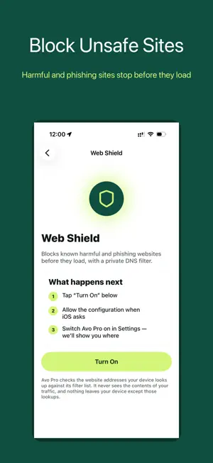AVO Pro: Security for iPhone screenshot 2