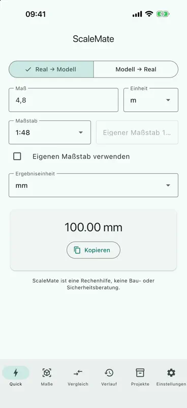 ScaleMate - Maßstabsrechner screenshot 1 of 7