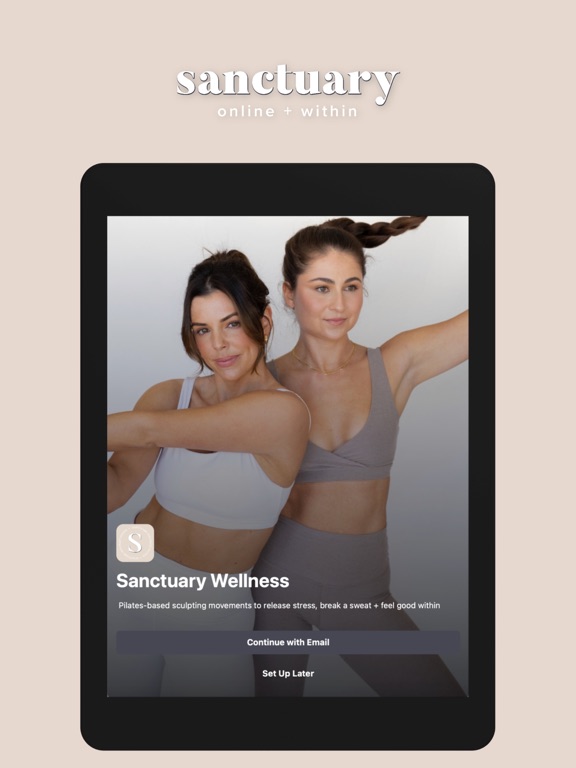 Sanctuary Wellness iPad screenshot 1 - Health & Fitness app