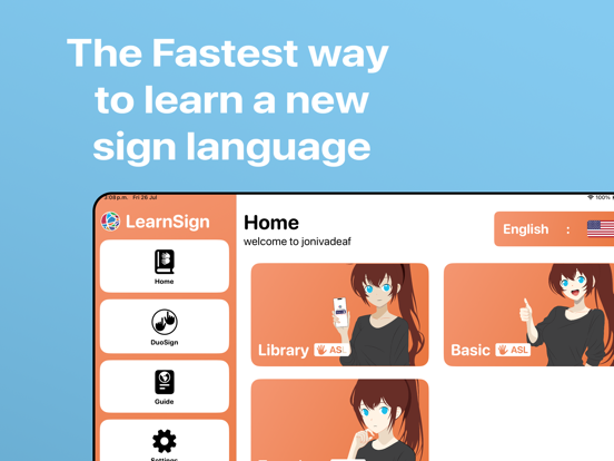 LearnSign iPad screenshot 3 - Education app