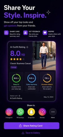 Outfit Rating & Digital Closet screenshot