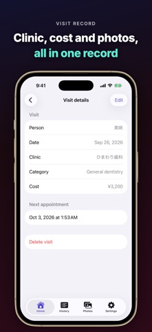 ToothTrack: Dental Visit Log screenshot 3