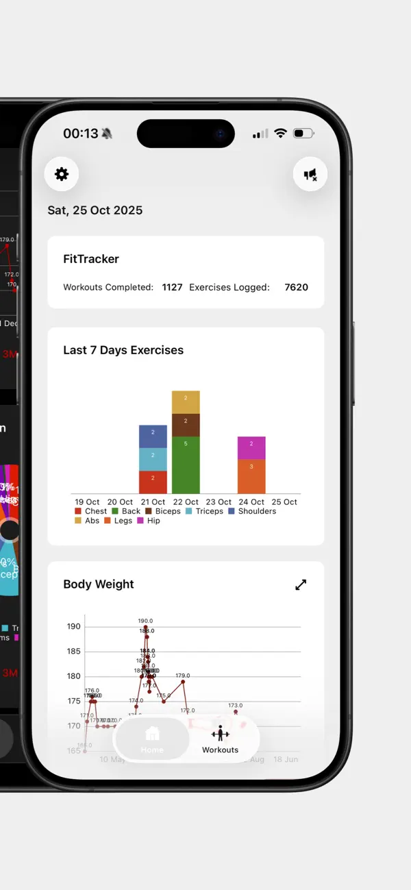 Screenshot #2 pour FitTracker - Journal de Gym