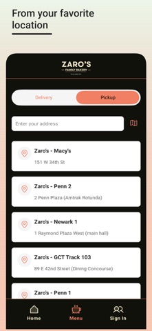 Zaro's iPhone screenshot