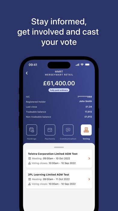 Investor Centre - MUFG CM Screenshot