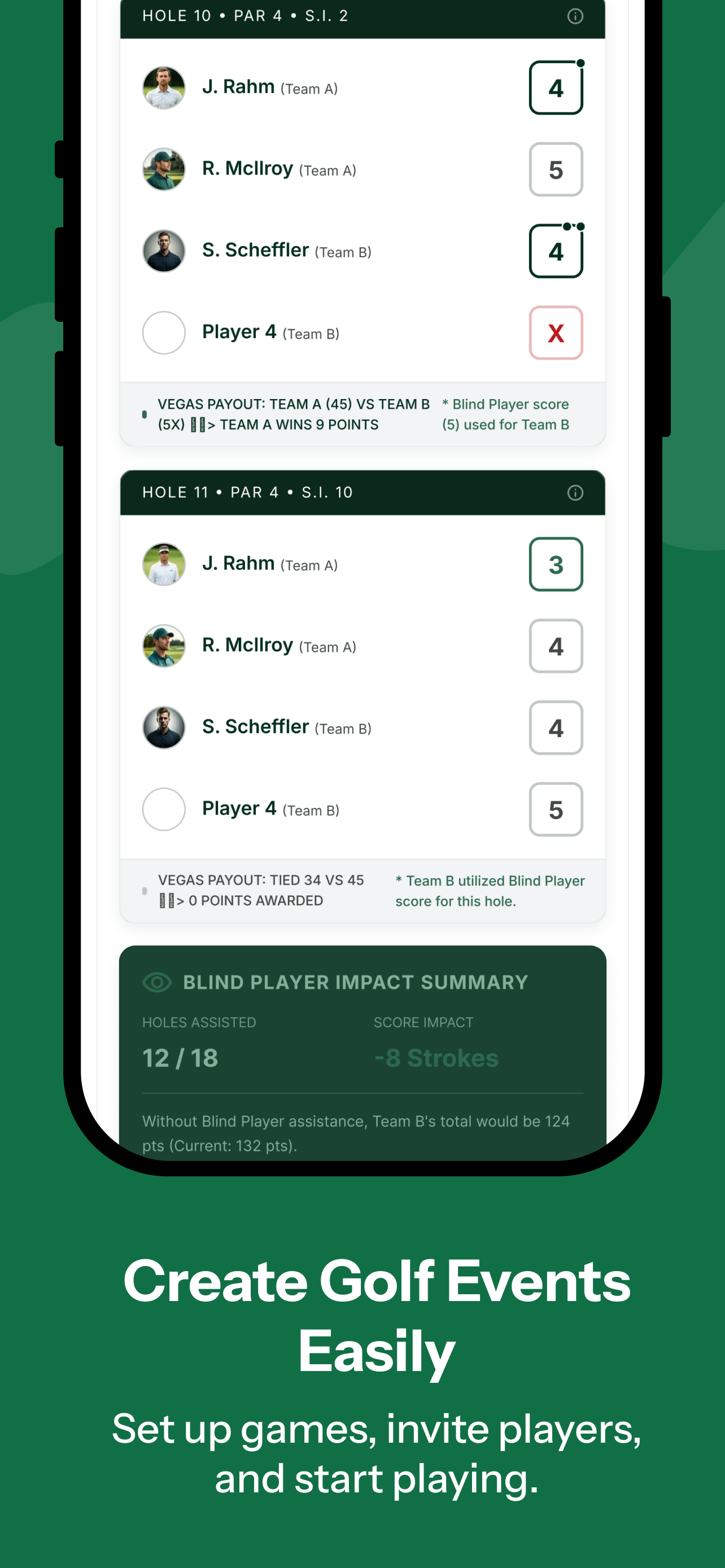 SettleUp Golf screenshot 2