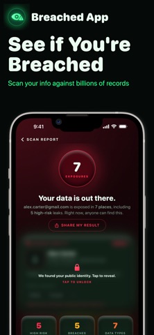 Breached App: Data Leak Scan Screenshot 1 of 6
