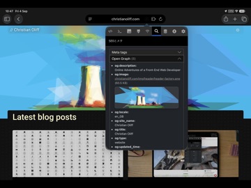 Web DevTools+ iPad screenshot 2