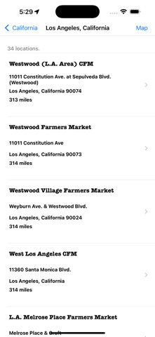 Farmers' Market Locator screenshot