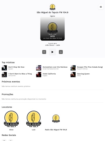 São Miguel do Tapuio FM 104.9 iPad screenshot