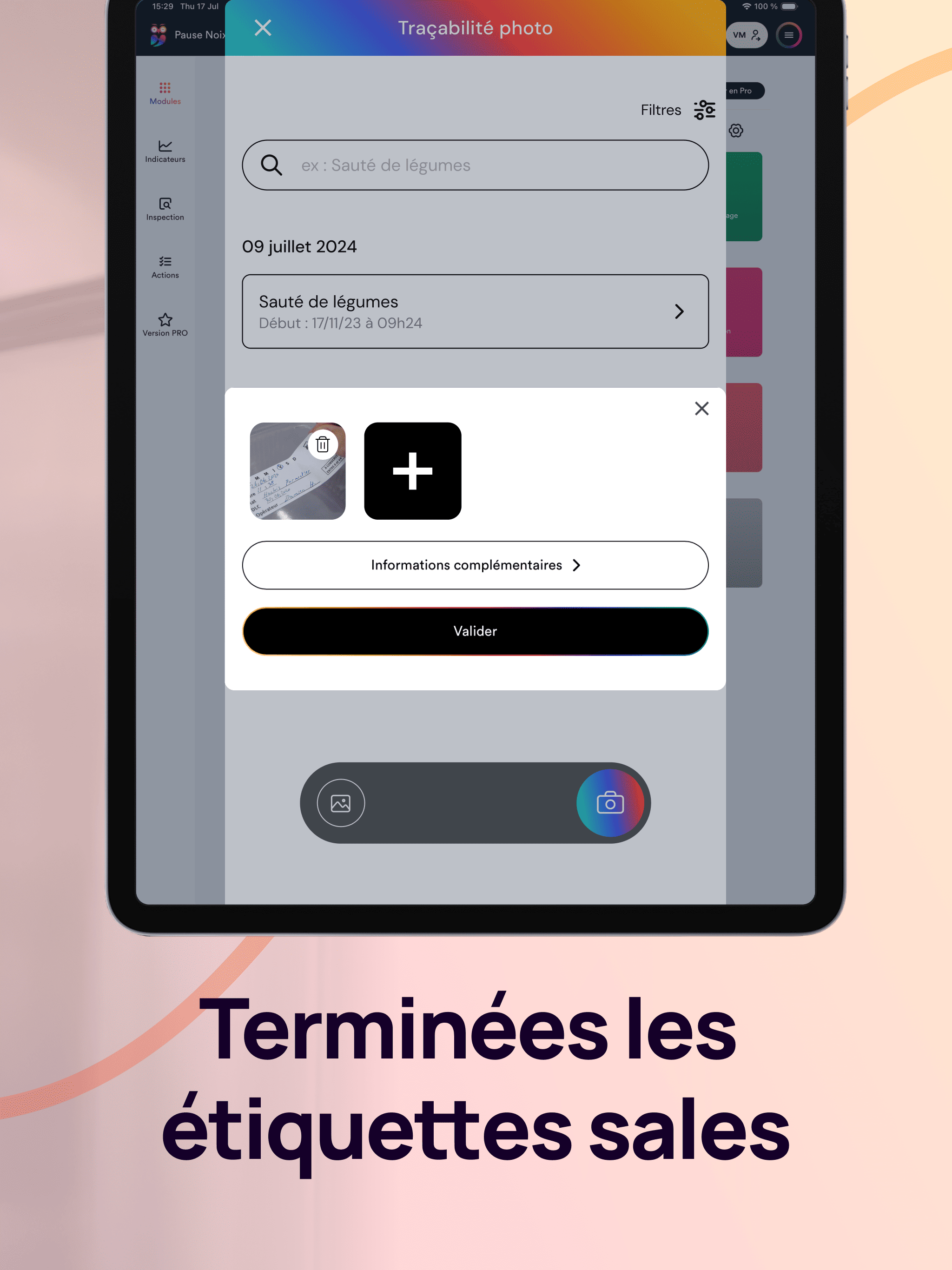 HACCP-Facile - Traçabilité/PMS