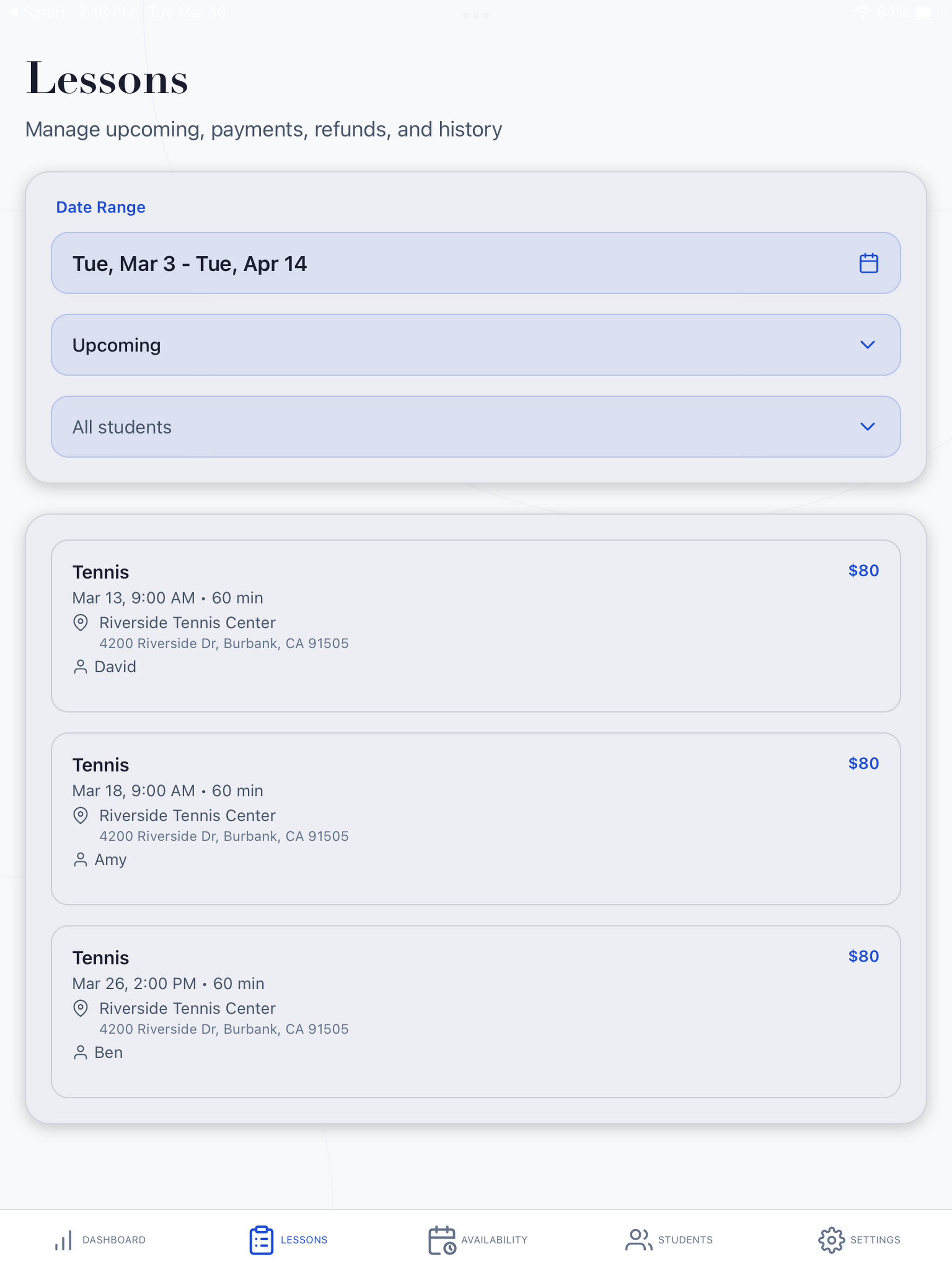 Sessio: Lesson Manager screenshot 11
