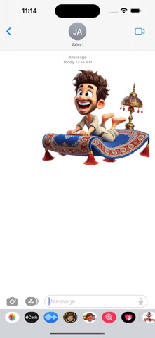 Flying Carpet Man Stickers screenshot
