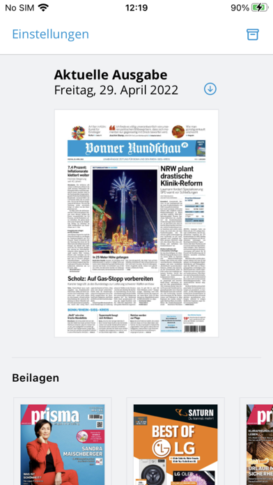 Screenshot #1 pour Kölnische Rundschau E-Paper
