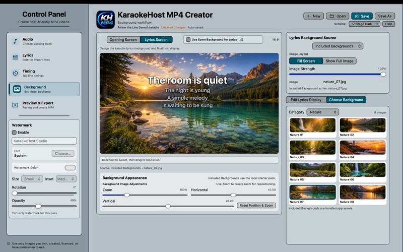 KaraokeHost MP4 Creator screenshot