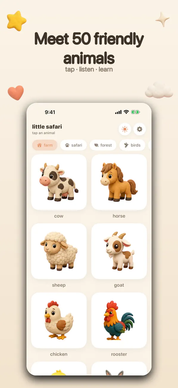 Screenshot #1 pour Animal Sounds for Baby & Kids
