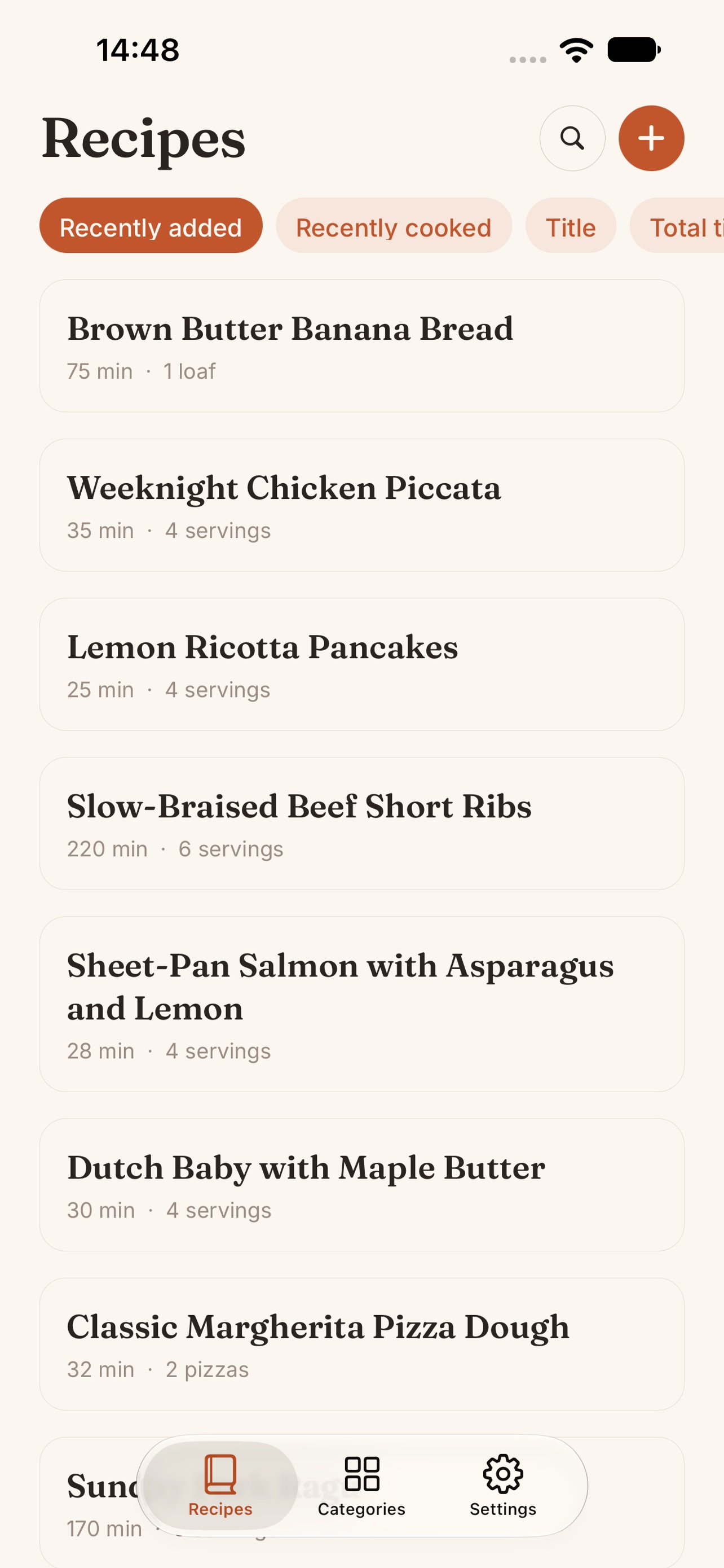 Screenshot 1 of Sift - Recipe Box