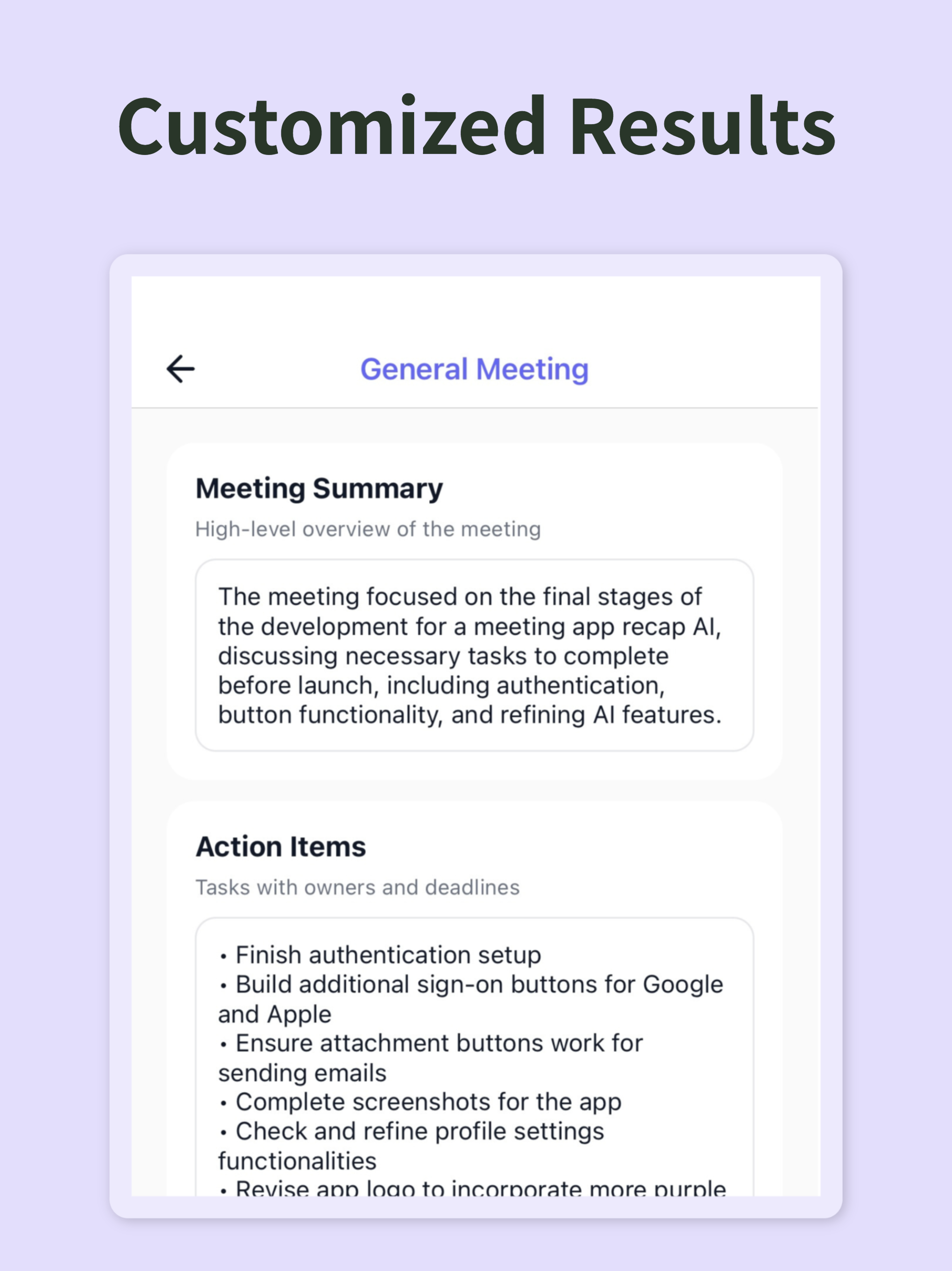 RecapAI: Notes. Tasks. Done.